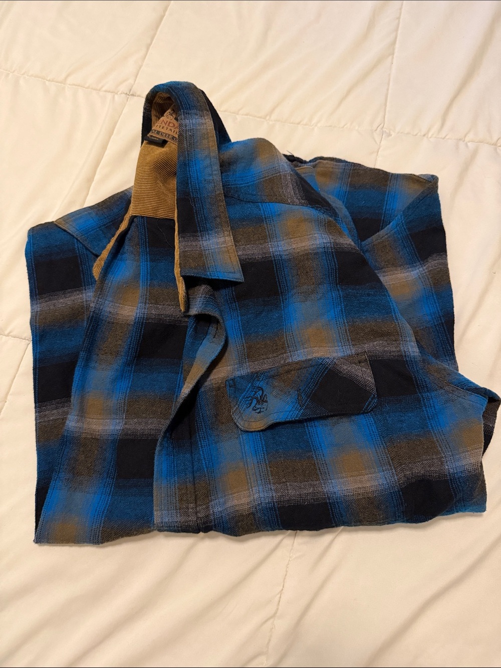 Legendary Whitetails Blue Black Brown Plaid Button-Down Shirt